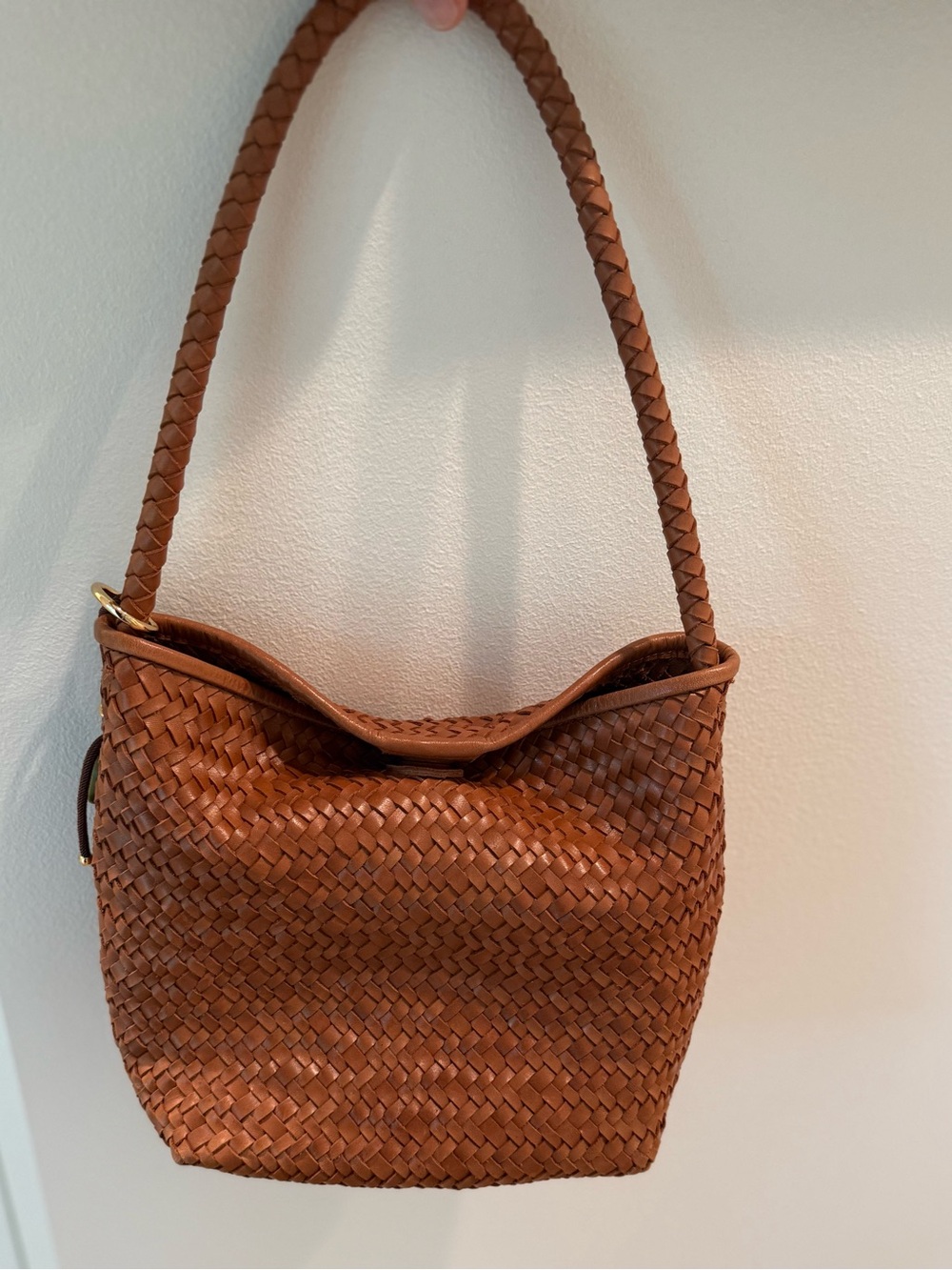 Madewell Woven Leather Shoulder Bag in Brown